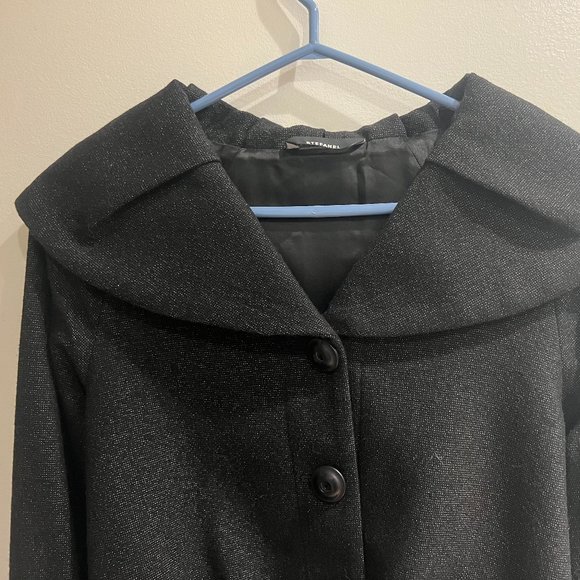 Stefanel Black Cropped Jacket - Picture 3 of 4